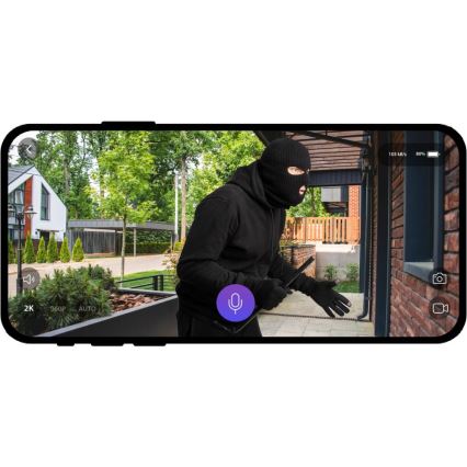 Video deurbel met bewegingssensor 5MPx 1440p 5200 mAh Wi-Fi IP65 antraciet
