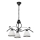 RETRO hanglamp aan ketting 3xE27/60W/230V zwart/wit