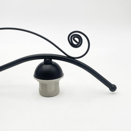 RETRO hanglamp aan ketting 3xE27/60W/230V zwart/wit