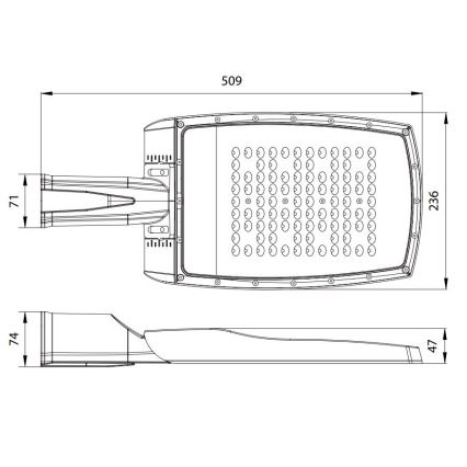 Réverbère NOVUM PLUS LED/120W/230V IP65