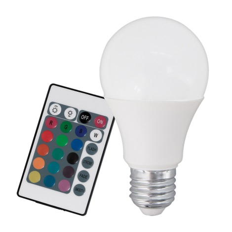 RGB LED Lamp dimbaar A60 E27/6W/230V 3000K - Eglo