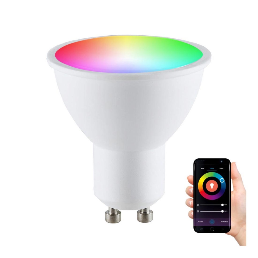 RGB LED Lamp dimbaar G45 GU10/5,5W/230V 3000-6500K Wi-Fi Tuya