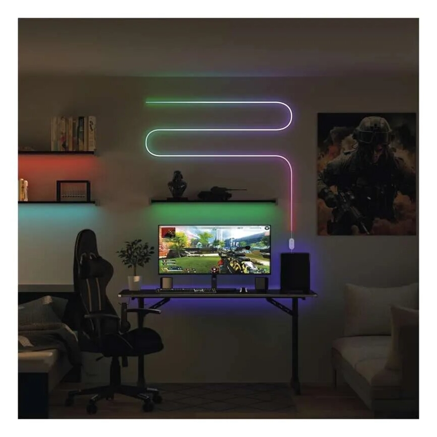 RGBIC Dimbare LED strip GoSmart LED/24W/230V 3 m Wi-Fi Tuya