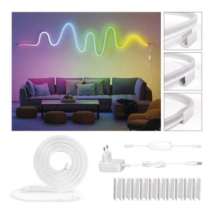 RGBIC Dimbare LED strip GoSmart LED/24W/230V 3 m Wi-Fi Tuya