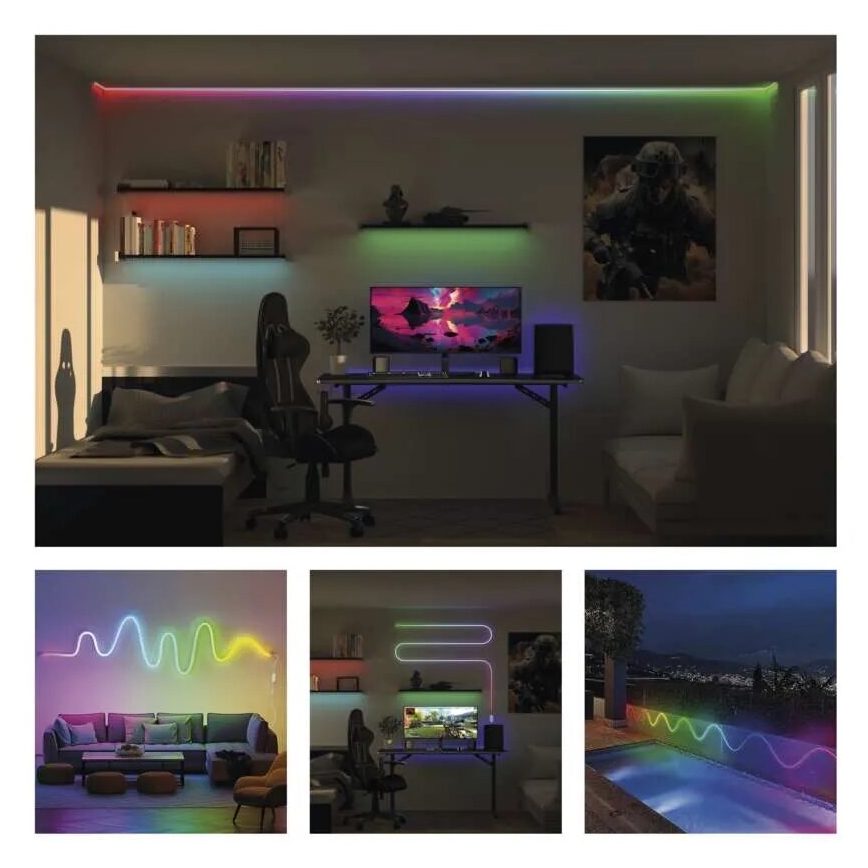RGBIC Dimbare LED strip GoSmart LED/33W/230V 5 m Wi-Fi Tuya