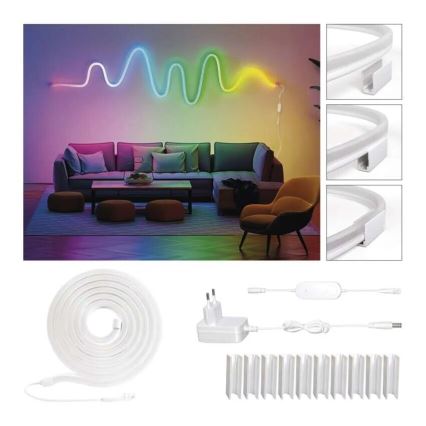 RGBIC Dimbare LED strip GoSmart LED/33W/230V 5 m Wi-Fi Tuya