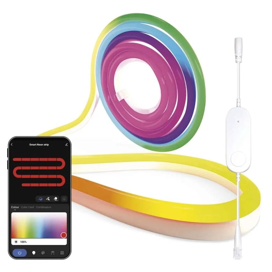 RGBIC Dimbare LED strip GoSmart LED/33W/230V 5 m Wi-Fi Tuya