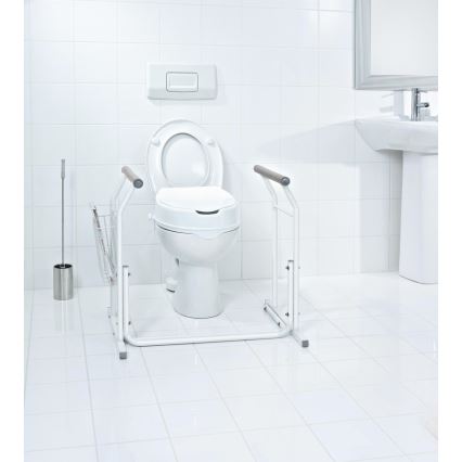 Ridder - Poignées d'appui mobiles pour WC 66x71,5 cm blanches