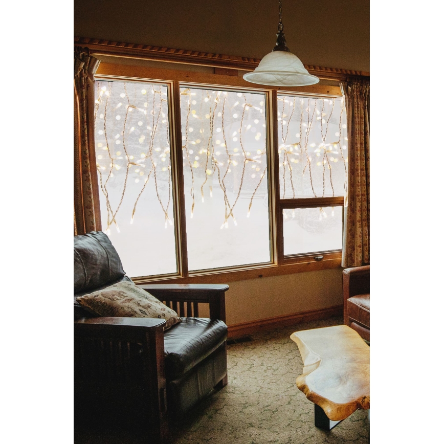 Rideau de Noël extérieur CURTAIN 360xLED/3,6W/230V 2x2 m IP44 blanc chaud