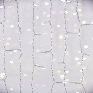 Rideau de Noël extérieur CURTAIN 480xLED/8,4W/230V 3x3 m IP44 blanc froid
