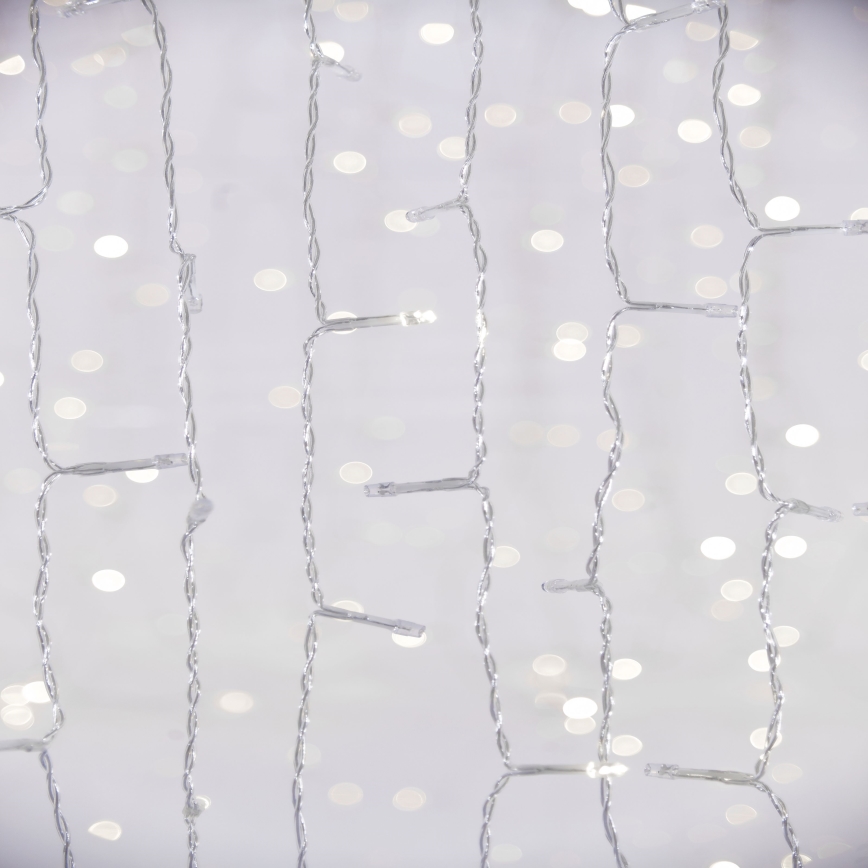 Rideau de Noël extérieur CURTAIN 480xLED/8,4W/230V 3x3 m IP44 blanc froid