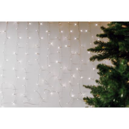 Rideau de Noël extérieur CURTAIN 480xLED/8,4W/230V 3x3 m IP44 blanc froid