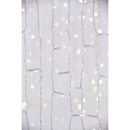 Rideau de Noël extérieur CURTAIN 480xLED/8,4W/230V 3x3 m IP44 blanc froid