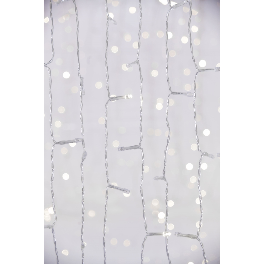 Rideau de Noël extérieur CURTAIN 480xLED/8,4W/230V 3x3 m IP44 blanc froid