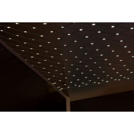 Rideau de Noël extérieur NET 240xLED/7,2W/230V 1,5x2 m IP44 blanc chaud