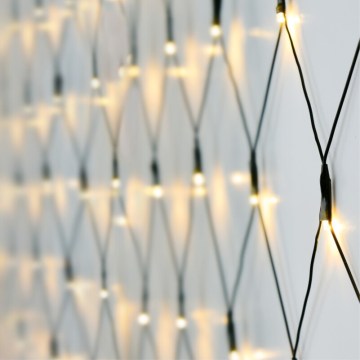 Rideau LED de Noël d'extérieur 320xLED/230V 3x1,5 m IP44 blanc chaud