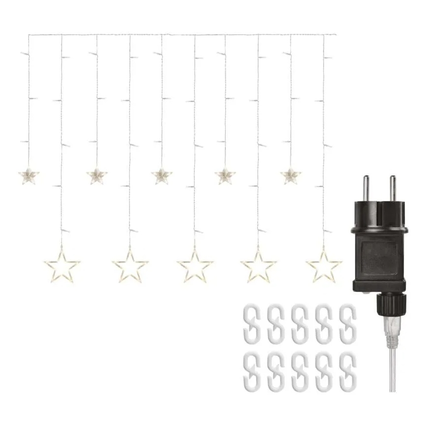 Rideau lumineux LED de Noël 115xLED/1,35W 6,85x1,05 m blanc chaud