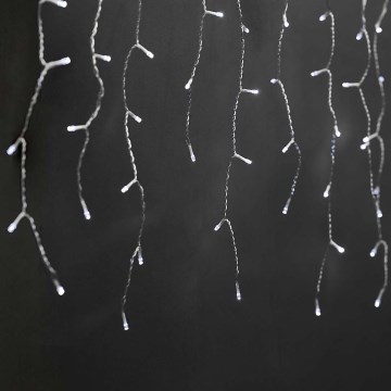 Rideau lumineux LED d'extérieur 180 LED, 7 fonctions, 10,9 m, IP44, blanc froid