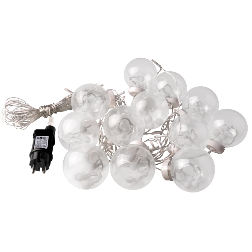 Rideau lumineux LED WISH BALLS, 108 LED / 8 fonctions, 4,5 m, blanc chaud