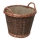Rieten houtmand met handvatten 50x48 cm