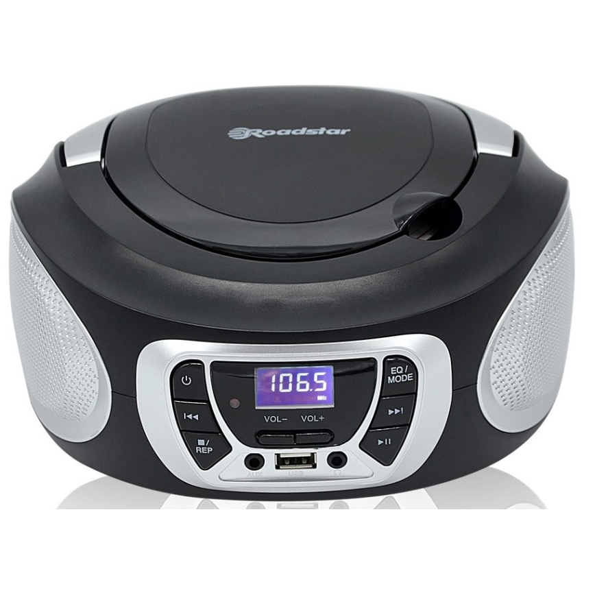 Roadstar CDR-365U/SL - Radio met FM/PLL en USB 32W/230V/4xLR14 zwart/zilver