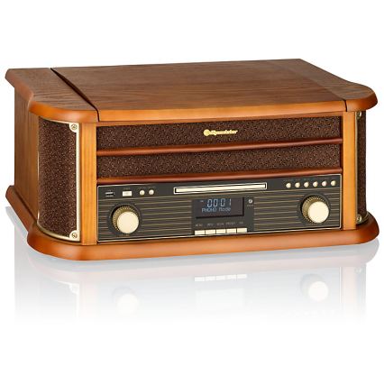 Roadstar HIF-1993D+BT- Hi-Fi met DAB/DAB+, platenspeler, CD en cassettedeck 80W/230V + afstandsbediening