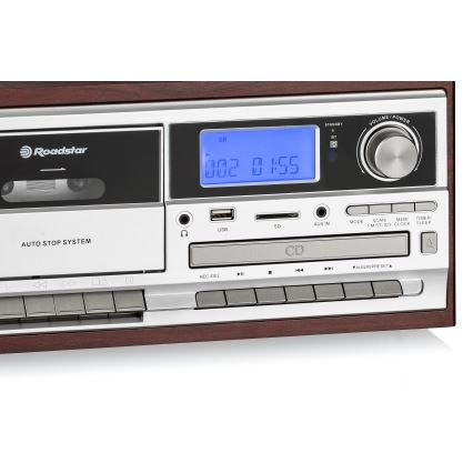 Roadstar HIF-8892 EBT - Hi-Fi-systeem met platenspeler, CD en cassette, 64W/230V + afstandsbediening