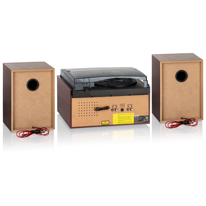 Roadstar HIF-8892 EBT - Système Hi-Fi avec platine vinyle, lecteur CD et lecteur de cassettes 64W/230V + télécommande