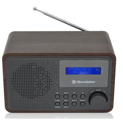 Roadstar HRA-700D+/WD - Radio DAB+ et FM avec réveil, 16W/230V/4xAA