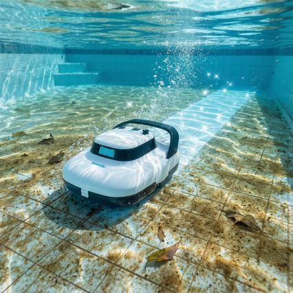 Robot nettoyeur de piscine pour surfaces horizontales 40W/12,6V 6000 mAh IPX8 blanc