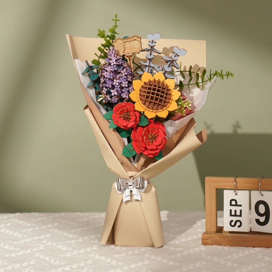 RoboTime - 3D houten puzzel Boeket