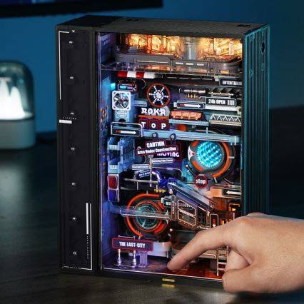 RoboTime - 3D mechanisch knikkerbaan puzzel Stad van het verleden