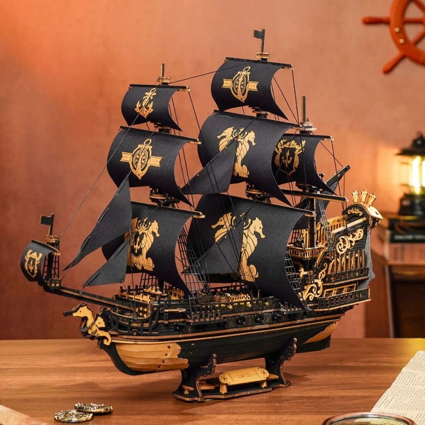 RoboTime - 3D mechanische bouwset Zeilboot en Zeepaardje