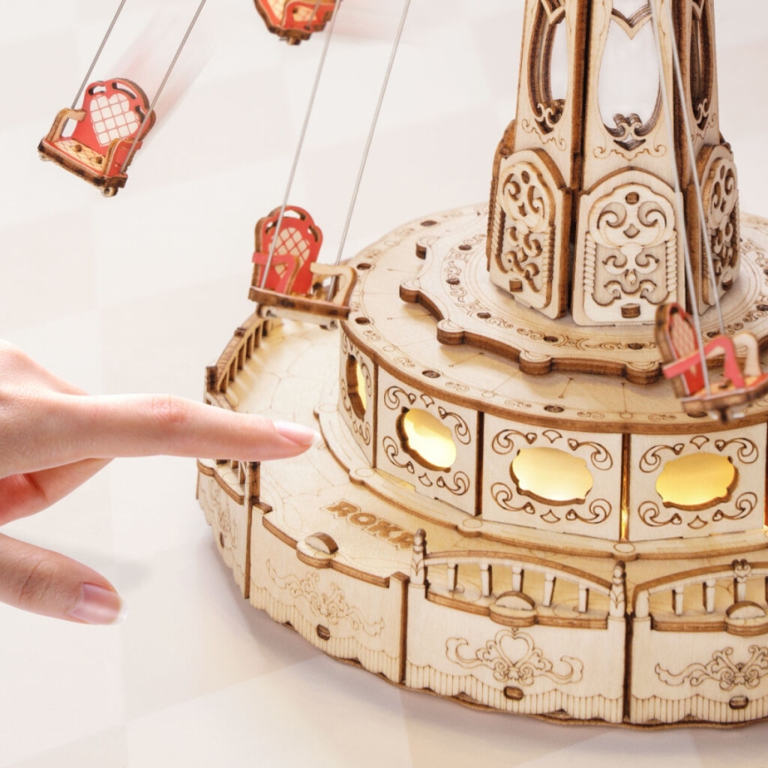 RoboTime - 3D muziekdoos puzzel Ketting carrousel