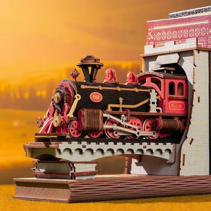 RoboTime - 3D-puzzel Boekenstop Historische stoomtrein