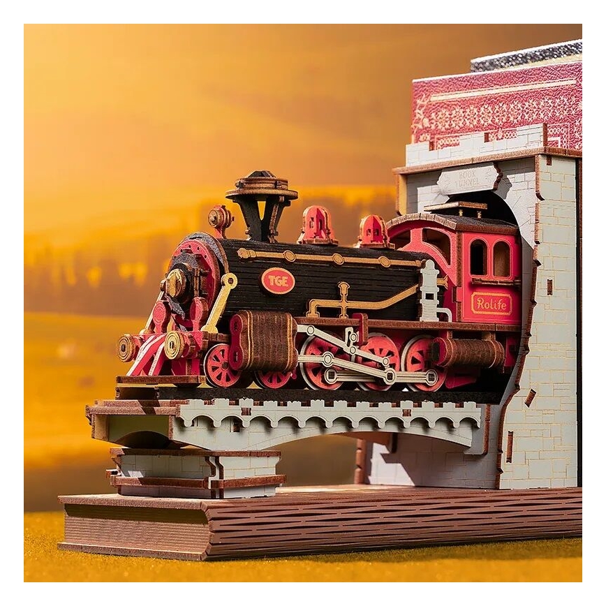 RoboTime - 3D-puzzel Boekenstop Historische stoomtrein