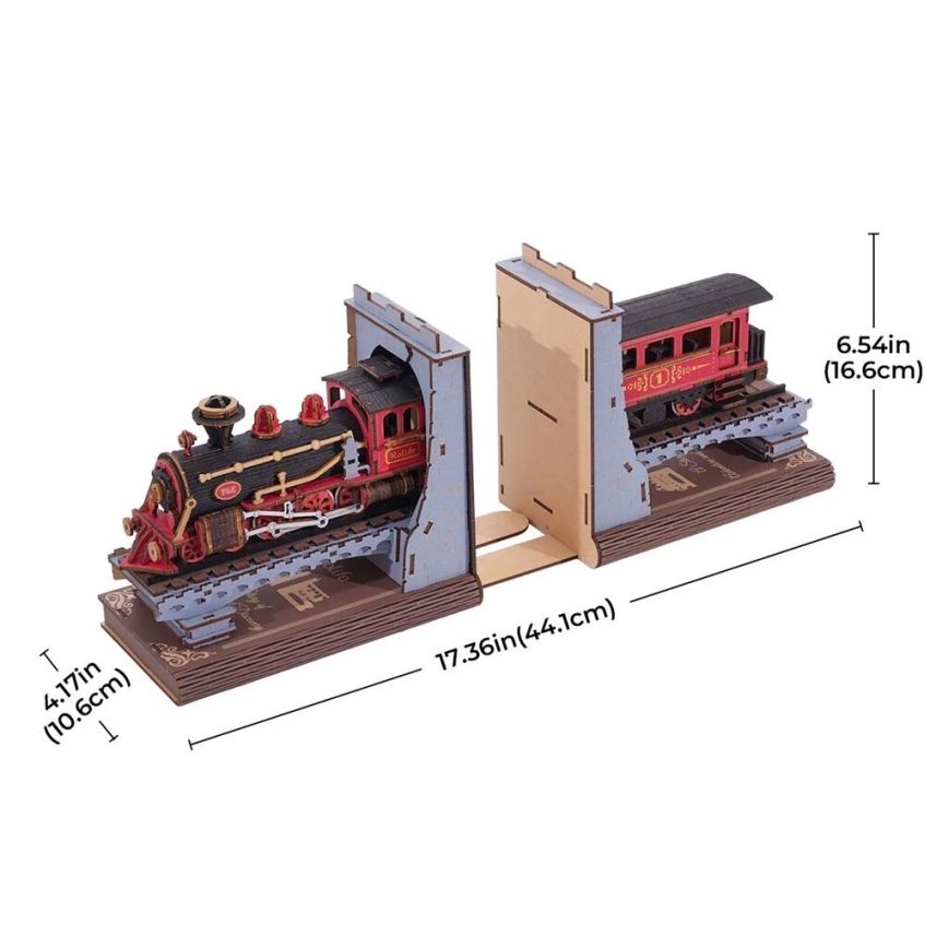 RoboTime - 3D-puzzel Boekenstop Historische stoomtrein