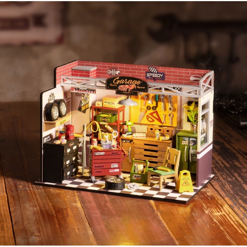 RoboTime - Miniatuur huis Garage 2xAAA