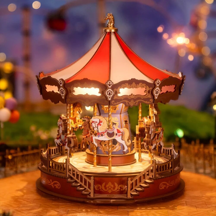 RoboTime - Puzzle 3D boîte à musique Carrousel classique 5V