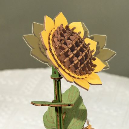 RoboTime - Puzzle 3D en bois Bouquet