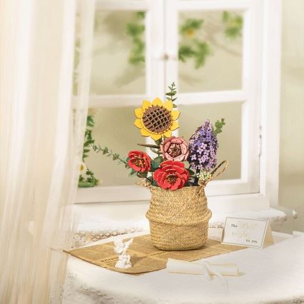 RoboTime - Puzzle 3D en bois Bouquet