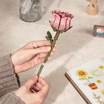 RoboTime - Puzzle 3D en bois Bouquet