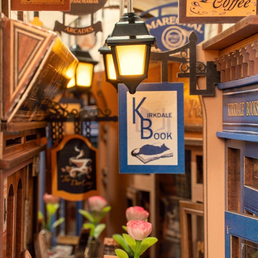 RoboTime - Puzzle 3D LED Serre-livres Rencontre dans la galerie avec livres 2xAAA