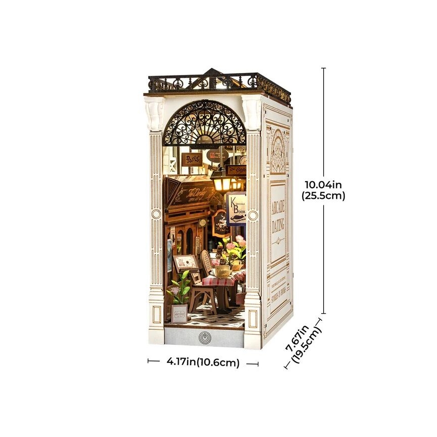 RoboTime - Puzzle 3D LED Serre-livres Rencontre dans la galerie avec livres 2xAAA