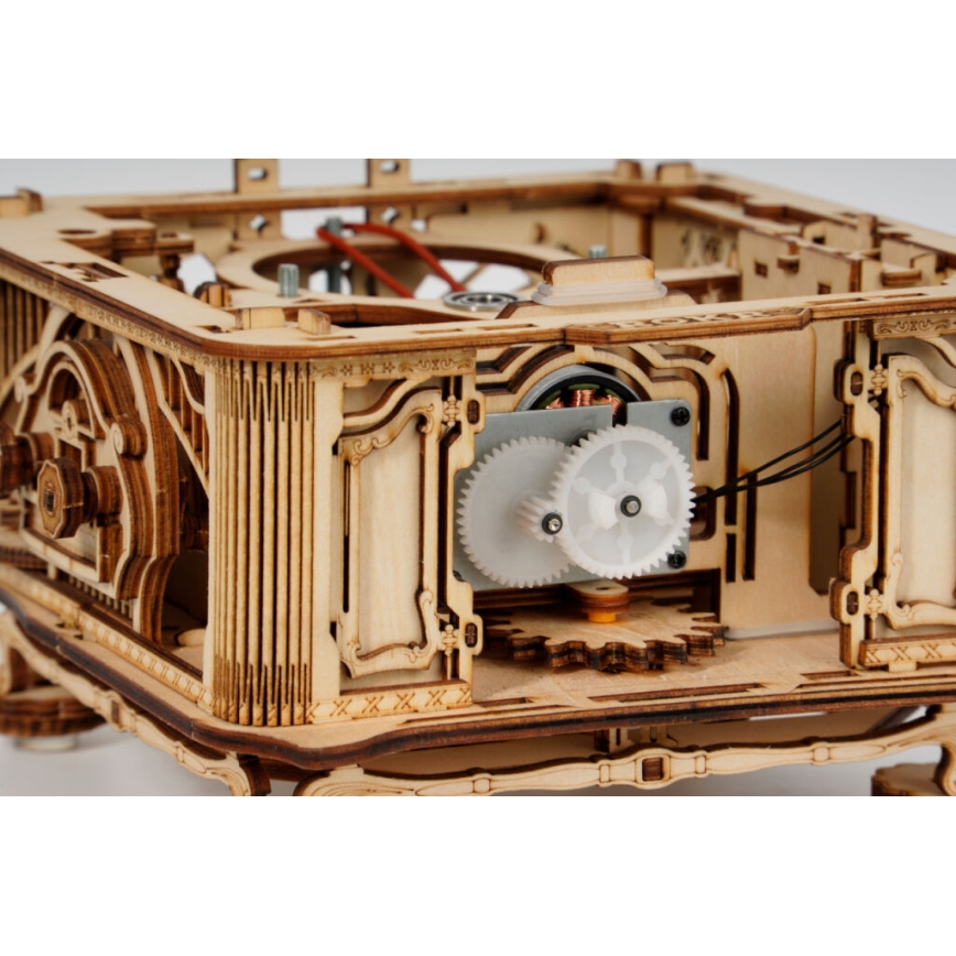 RoboTime - Puzzle 3D mécanique en bois Gramophone (conduite électrique)