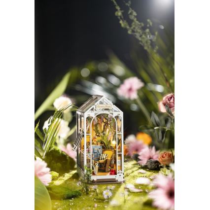 RoboTime - Serre-livre LED Jardin maison 3D puzzle 2xAAA