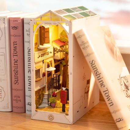 RoboTime - Serre-livre LED Ville ensoleillée 2xAAA