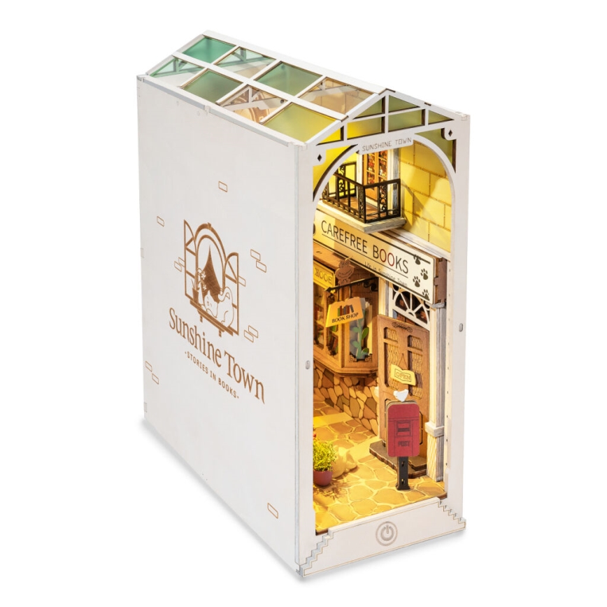 RoboTime - Serre-livre LED Ville ensoleillée 2xAAA