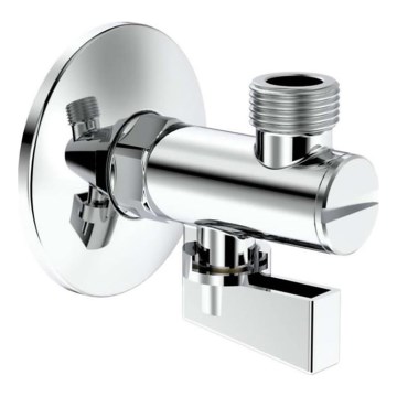 Roca A525168200 - AQUA hoekstopkraan, glanzend chroom