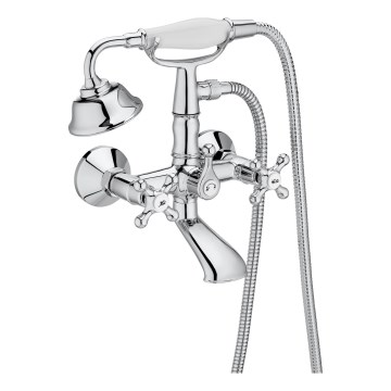 Roca A5A014BC00 - Badset met mengkraan CARMEN RETRO, glanzend chroom
